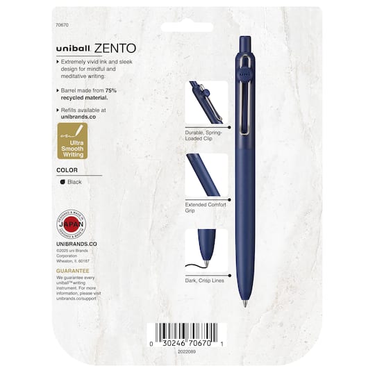 uniball™ Zento 0.7mm Liquid Gel Ink Harmony Collection Retractable Gel Pen Set